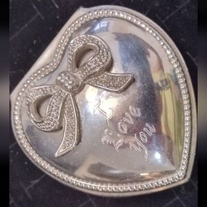 Silvertone "I Love You" Trinket Bix